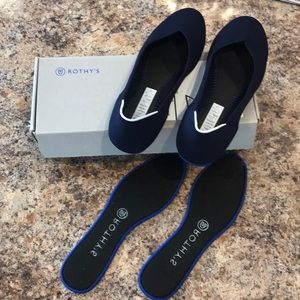 Navy Blue Rothy’s Round Toe Flats